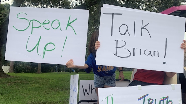 Brian Laundrie protesters