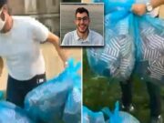 Washington University Student leader throws away 9/11 flags in protest
