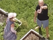 Brian Laundrie father pointing at drone