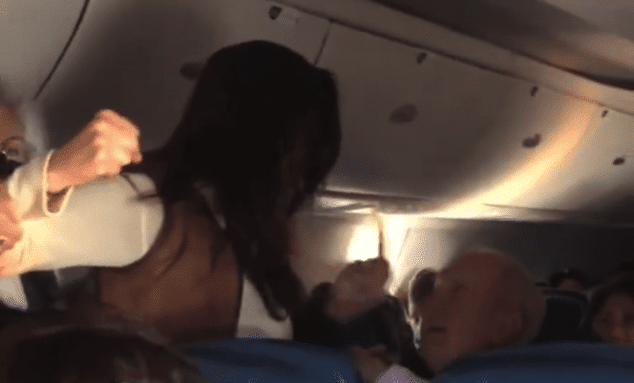 Delta Airlines Karen female passenger arrested attacking old man