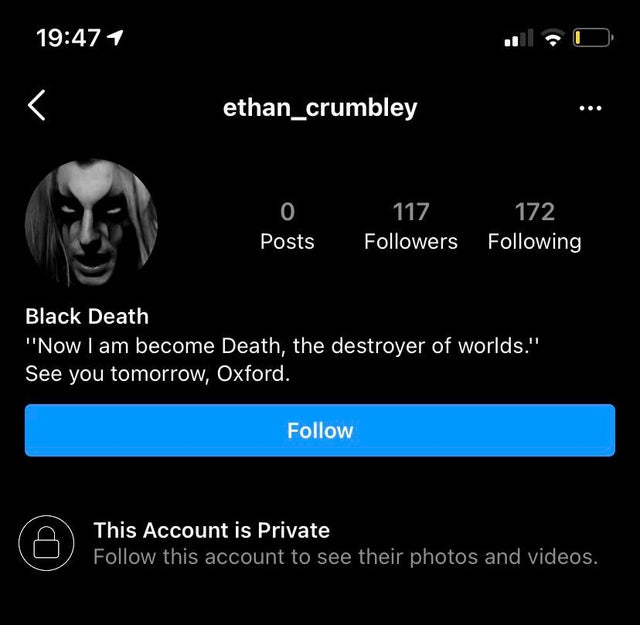 Ethan Crumbley Instagram