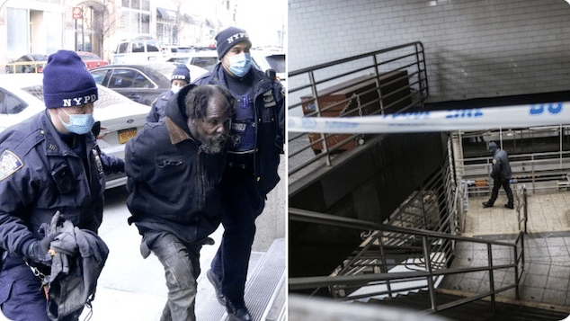 Simon Martial homeless man pushes Asian woman to her death at Times Sq subway station