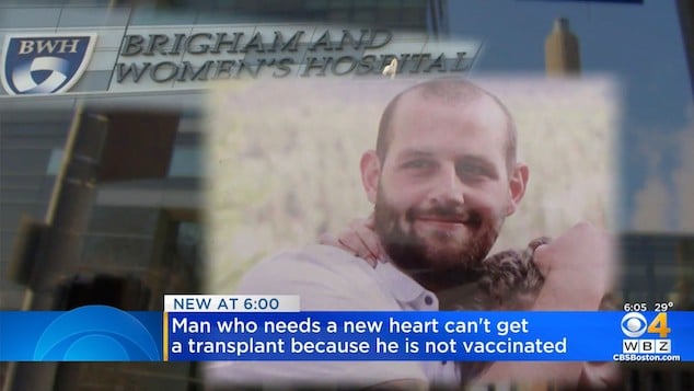 DJ Ferguson Boston unvaccinated patient denied heart transplant