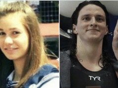 Reka Gyorgy Virginia Tech swimmer and Lia Thomas transgender swimmer