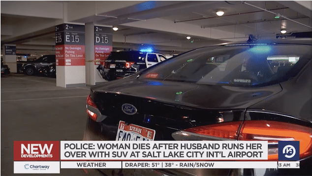 Shawn Sturgeon Utah husband runs over & kills wife airport parking garage
