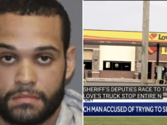 Jamie Avery truck driver tries to set baby on fire NY gas station