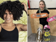 Ricci Tres transgender skateboarder beats Shiloh Catori teen girl Boardr skateboarding women's skateboarding contest
