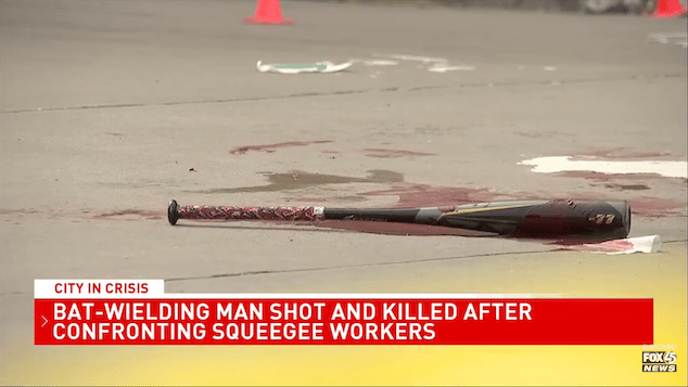 Baltimore motorist shot dead pulling baseball bat on squeegee worker