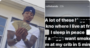 Rollie Bands Tampa rapper shot dead IG post