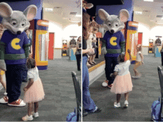 Chuck E. Cheese character ignores black girl
