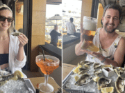 Alex & Lindsay Breen Mykonos DK Bar quick snack