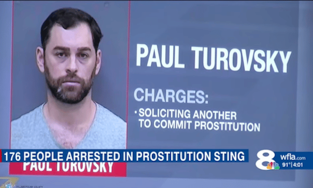 Paul Turovsky arrested soliciting sex with prostitute