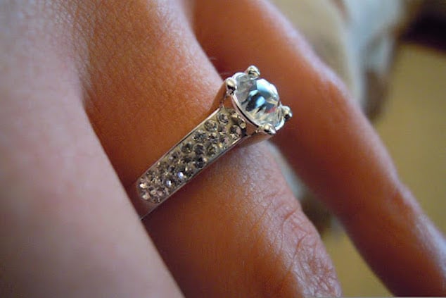 pear-shaped engagement ring