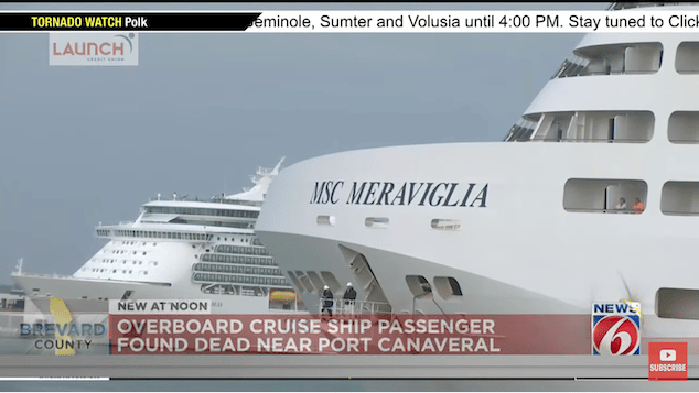 Woman dies plunging off MSC Meraviglia cruise