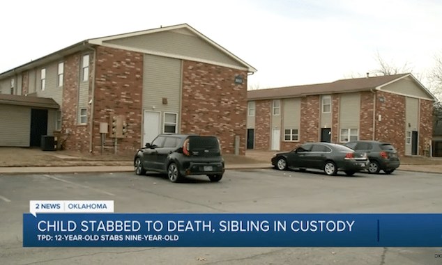 Tulsa 12 year old girl stabs 9 year old Oklahoma brother to death
