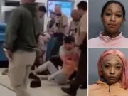 Makyan Mercer & Janaeah Negash arrested late boarding brawl Frontier Airlines counter