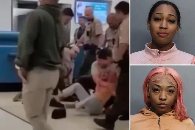 Makyan Mercer & Janaeah Negash arrested late boarding brawl Frontier Airlines counter