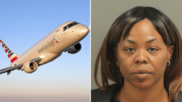 Tiffany Miles American Airlines passenger forces plane to make emergency landing rushing cockpit