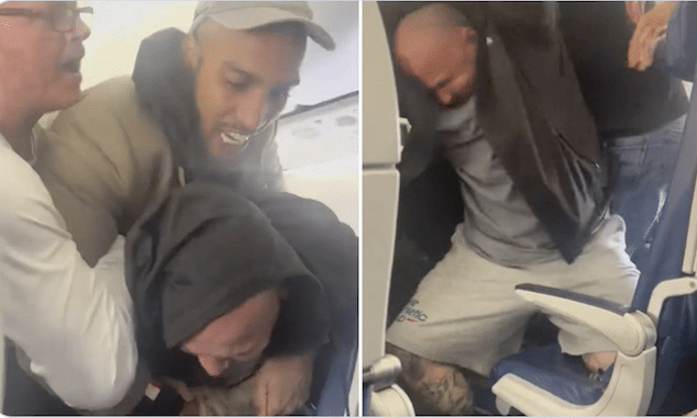 Southwest Airlines fight breaks out between black man & white man