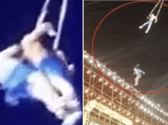 Sun MouMou Chinese trapeze artist falls 30ft to her death