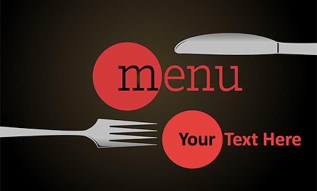 PowerPoint restaurant menu