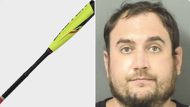 John Dimmig Lake Worth, Florida man beats man with baseball bat after catching him sleeping with his wife.