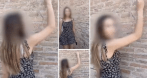Swiss teen girl defaces Colosseum wall vandalism