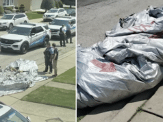 Emergency slide falls from United Airlines plane onto Patrick Devitt Chicago house