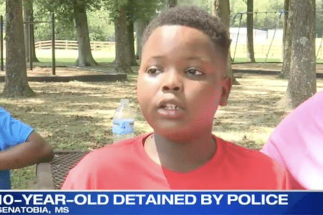 10 year old Mississippi boy arrested for peeing behind mom’s car