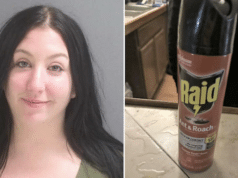 Veronica Cline, DeLeon Springs, Florida woman poisons man's drink with roach spray.