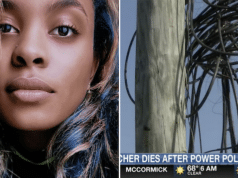 Jeunelle Robinson, Wagener, South Carolina teacher killed by falling power pole.