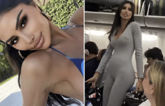 Morgan Osman Instagram famous model left plane to avoid confrontation with passenger over seat.