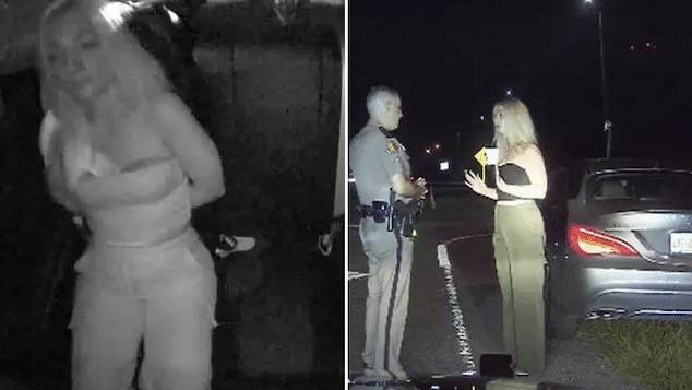 Brittany Bianchi, Florida woman DUI high speed joyride arrest, scratches cop with fingernails.