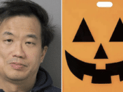 Michael Yifan Wen, Long Island man points gun at 6 year old boy's head, Halloween candy bag.