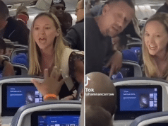 Female plane passenger reclining seat ignites flying etiquette debate TikTok video