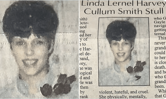 Gayle Harvey Heckman Michigan woman leaves scathing obituary about her dead mother, Linda Lernal Harvey Cullum Smith Stull,