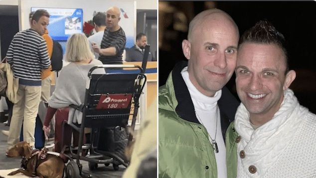 Dustin Miller & Anthony Thorne married gay couple Charlotte airport meltdown