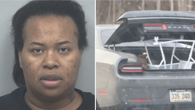 Diana Denise Shaffer Georgia mom charged driving with son in open car trunk