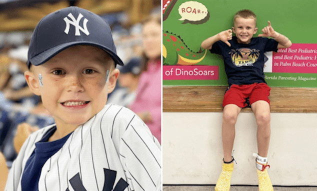 6 year old Florida boy goes into cardiac arrest after struck by baseball ball during commotio cordis episode.