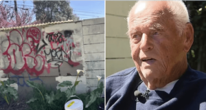 Victor Silva, 102 year old Oakland, California man in wheelchair ordered to clean up graffiti or pay fines.