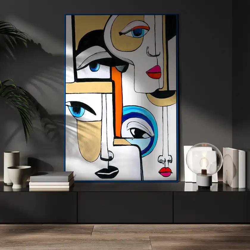 Hand-painted artworks as home decor 