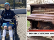 Danielle Drummond, Oregon woman paralyzed from the waist down after grand piano falls on her in freak accident.