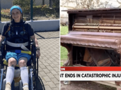 Danielle Drummond, Oregon woman paralyzed from the waist down after grand piano falls on her in freak accident.