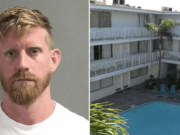 Brandon Gilmore dangles boy from 2nd floor balcony at Daytona Beach, Floria resort & drops him.