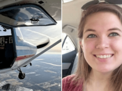 Melanie Georger, Tonawanda, N.Y pilot crashes single engine plane moments after final skydiver jumps over Niagara Falls.