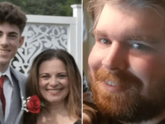 Colin & Tiffany Ferrell, mother and son returning from college orientation killed when struck by car crossing into their lane in head on collision along NY I-86.
