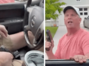 Paul Slane, Port St Lucie, Florida man threatens couple with drawn out gun during road rage episode not knowing that they too have a gun .