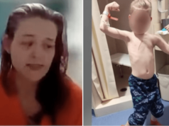 Angelina Williams, Ashland, Ohio mom & 2 men handcuff 6 year old son and set pit bull on boy as punishment for failing to clean up.