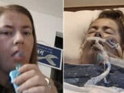 Jordan Brielle vaping addict suffers collapsed lungs as Ohio woman is left hospitalized fighting for her life.