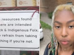 Mykela Keiko Jackson bans white people using Minnesota food pantry designated only for blacks and indigenous people.